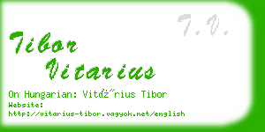 tibor vitarius business card